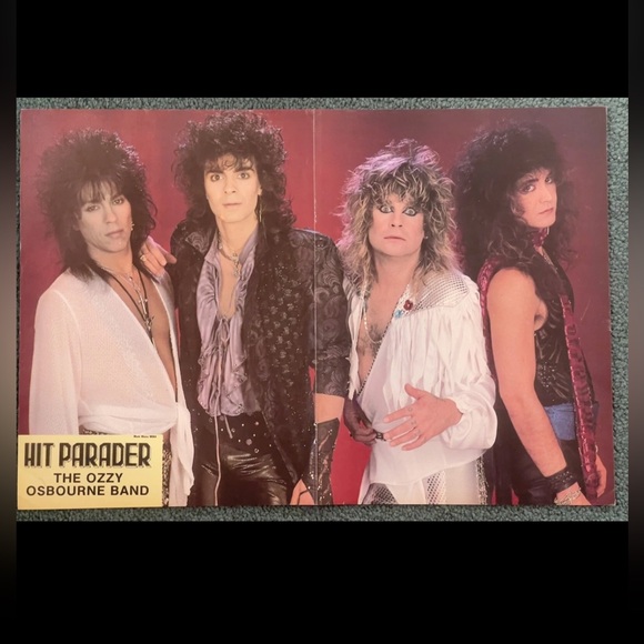 Hit Parader Ozzy Osbourne Band Centerfold Pinup - Picture 1 of 1